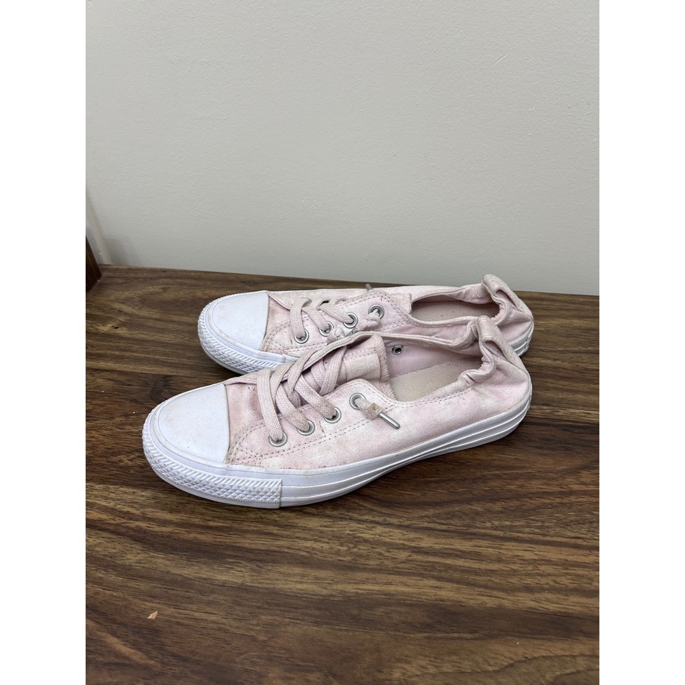 Converse Chuck Taylor All Star Shoreline Slip On Pink Canvas Sneakers Womens 7